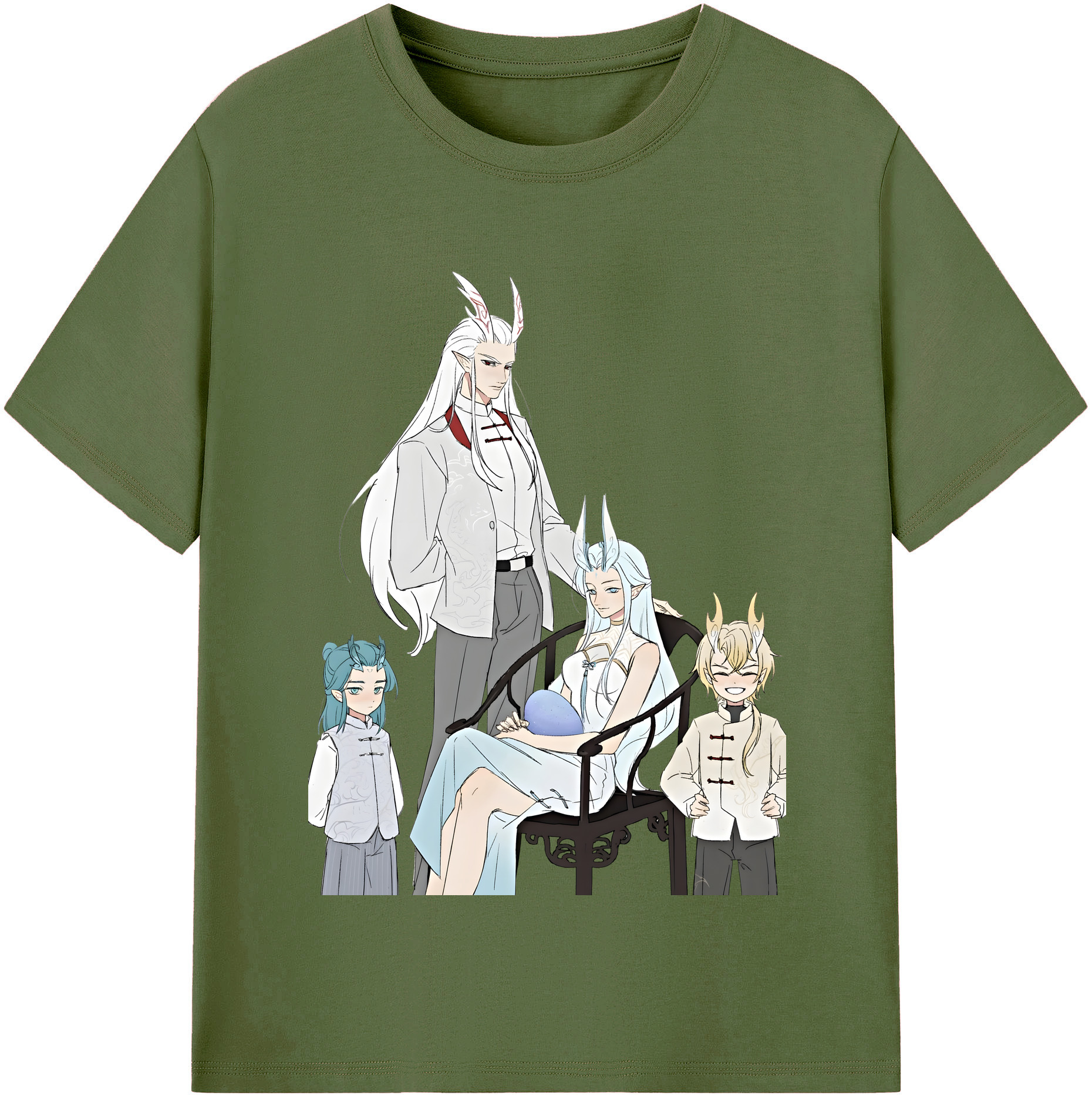 （画像用） Ne Zha 2 ナタ 魔童の大暴れ 綿100％半袖Tシャツ（フロントプリント）